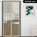 Classic Mosquito Net Net For Door With Magnet Self-Closing with full frame self Adhesive Hook Fibre Washable Adults Mosquito Net (205X95-IVORY FG, Frame Hung)