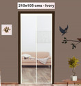 Classic Mosquito Net Net For Door With Magnet Self-Closing with full frame self Adhesive Hook Fibre Washable Adults Mosquito Net (210x105-IVORY FG, Frame Hung)