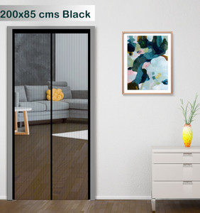 classic mosquito net net for door with magnet self-closing with full frame self adhesive hook polyester washable adults mosquito net 200x85-bl-poly frame hung