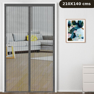 classic mosquito net net for door with magnet self-closing with full frame self adhesive hook polyester washable adults mosquito net