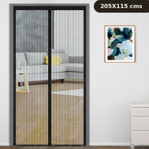 classic mosquito net net for door with magnet self-closing with full frame self adhesive hook polyester washable adults mosquito net