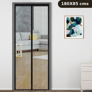 classic mosquito net net for door with magnet self-closing with full frame self adhesive hook polyester washable adults mosquito net