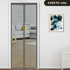 classic mosquito net net for door with magnet self-closing with full frame self adhesive hook polyester washable adults mosquito net