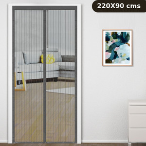 classic mosquito net net for door with magnet self-closing with full frame self adhesive hook polyester washable adults mosquito net