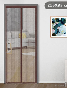 classic mosquito net net for door with magnet self-closing with full frame self adhesive hook polyester washable adults mosquito net