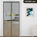 Classic Mosquito Net (195 cm X 90 cm)Magnetic Screen Door Net with Full Frame Hook&Loop Polyester Washable Adults Mosquito Net