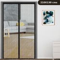 Classic Mosquito Net Net For Door With Magnet Self-Closing with full frame self Adhesive Hook Polyester Washable Adults Mosquito Net