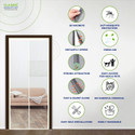 Classic Mosquito Net Net For Door With Magnet Self-Closing with full frame self Adhesive Hook Polyester Washable Adults Mosquito Net (190x100-BR POLY, Frame Hung)