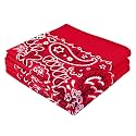 Every-ville Cotton Bandana Handkerchief for Men &amp; Women, 3 Pack