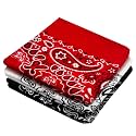 Every-ville Cotton Bandana Handkerchief for Men &amp; Women, 3 Pack