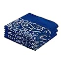 Every-ville Cotton Bandana Handkerchief for Men & Women, 3 Pack