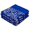 Every-ville Cotton Bandana Handkerchief for Men &amp; Women, 3 Pack