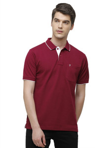 Classic Polo Solid Men Polo Neck Maroon