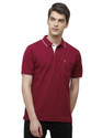 Classic Polo Solid Men Polo Neck Maroon