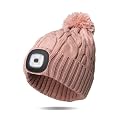 Classic Rechargeable LED Warm Knit Beanie Head Light Hat Headlamp for Outdoor Activities