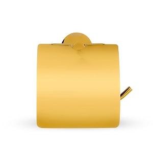 classic square toilet paper holder for bathroom  304 grade stainless steel wall mounted toilet tissue holder  washroom accessories pvd gold finish