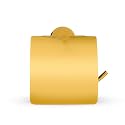 Classic Square Toilet Paper Holder for Bathroom | 304 Grade Stainless Steel Wall Mounted Toilet Tissue Holder | Washroom Accessories (PVD Gold Finish)