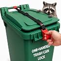 Classic Trash Can Lock Strap (Bin Not Included) – The ONLY One with The Handle! Keep Hands Clean. No Drilling - No Tools. Trash Can Lid Lock Security