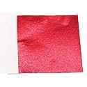 Red Gold Leaf Sheets, 3.15" by 3.35" Gilding Foil Gold Foil Paper for Paintings, Arts Crafts, Nail Deco,Furniture (20)