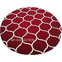 Classical Look Embossed Curved Handmade Tufted Woolen
