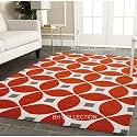 Classical Look Embossed Curved Handmade Tufted Woolen