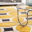 Classical Look Embossed Curved Handmade Tufted Woolen