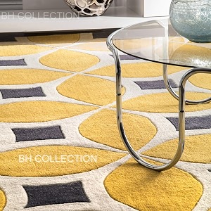 Classical Look Plain Handmade Big Carpet with