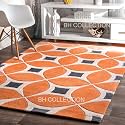 Classical Look Plain Handmade Large Carpet with