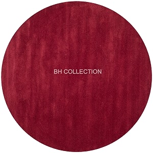 Classical Look Plain Handmade Round Carpet with