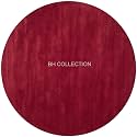Classical Look Plain Handmade Round Carpet with