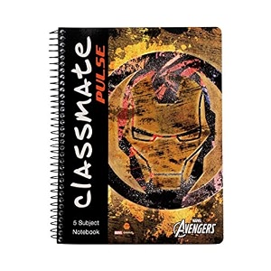 classmate pulse single line 5 subject notebook - 267mm x 203mm 60gsm 250 pages