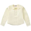 Classroom Girls' Long Sleeve Stretch Peter Pan Blouse