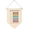 Classroom Wall Banner Decor-Teacher Gift-Mental Health, Growth Mindset-Inspirational Back to School Wall Flag-Affirmations I Am Kind-Positive Quote-Hanging Canvas Pennant Sign for Counselors Office