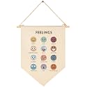 Classroom Wall Banner Decor-Teacher Gift-Inspirational Back to School Wall Flag-Feelings Education-Positive Counselors Office Quote-Hanging Canvas Pennant Sign for Mental Health, Growth Mindset
