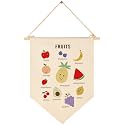 Classroom Wall Banner Decor-Teacher Supplies Gift-Inspirational Back to School Flag Decor-Motivational Quote-Hanging Canvas Pennant Sign for Teacher Office Reading Corner-Fruits Educational Theme