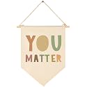Classroom Wall Banner Decor-Teacher Supplies Gift-Inspirational Back to School Flag-Motivational Quote-Affirmative Hanging Canvas Pennant Sign for Classroom Teacher Office Reading Corner-You Matter