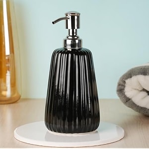 classyo ceramic soap dispenser for bathroom ceramic handwash dispenser hand soap dispenser hand wash bottle for home black