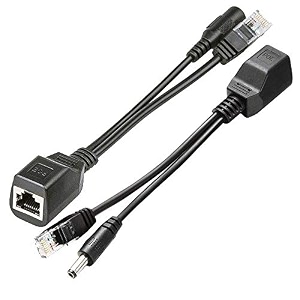 classytek passive poe injector and poe splitter kit with 55x21 mm dc connector power over ethernet adapter - pack of 10 set white or black