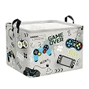 Clastyle Video Game Kid Storage Basket Foldable Boy Laundry Hamper, 36L