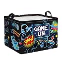 Clastyle Video Game Kid Storage Basket Foldable Boy Laundry Hamper, 36L