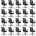 CLATINA Ergonomic Rolling Mesh Desk Chair with Executive Lumbar Support and Adjustable Swivel Design for Home Office Computer Black 20 Pack