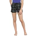 Claura Cotton Checked Printed Lounge Shorts for