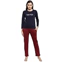 Claura Women Cotton Solid Top amp Pyjama