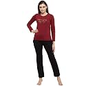 Claura Women Cotton Solid Top amp Pyjama