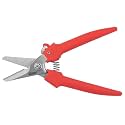 Clauss Spring-Action Stainless Steel Wire Cutters / Pruning Shears For Gardening, Red, 7.5’’ (33503)
