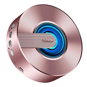 clavier pluto portable bluetooth speaker bluetooth 50 wireless speakers with hd sound and rich bass led flashing light built-in mic for iphone amp android rose gold