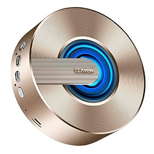 clavier pluto portable bluetooth speaker bluetooth 50 wireless speakers with hd sound and rich bass led flashing light built-in mic for iphone amp android gold