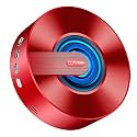 Clavier Pluto Portable Bluetooth Speaker, Bluetooth 5.0 Wireless Speakers with HD Sound and Rich Bass, LED Flashing Light, Built-in Mic for iPhone &amp; Android, Red