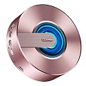 Clavier Pluto Portable Bluetooth Speaker, Bluetooth 5.0 Wireless Speakers with HD Sound and Rich Bass, LED Flashing Light, Built-in Mic for iPhone &amp; Android, Rose Gold