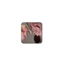 Claw Earrings for Women Dainty Gold Silver Zircon Cuff Earrings Four Claw Half Hoop Stud Earring Minimalist Huggie Ear Wrap Piercing For Birthday Valentine's Day Christmas Gifts